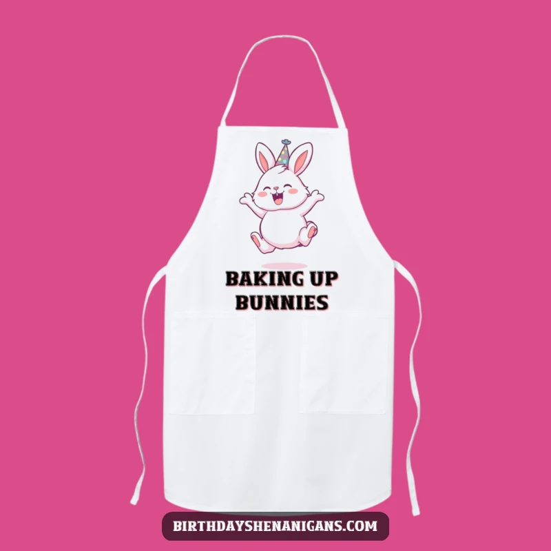 Funny Bunny Party Hat Apron - Cheerful Leaping Cook Gift