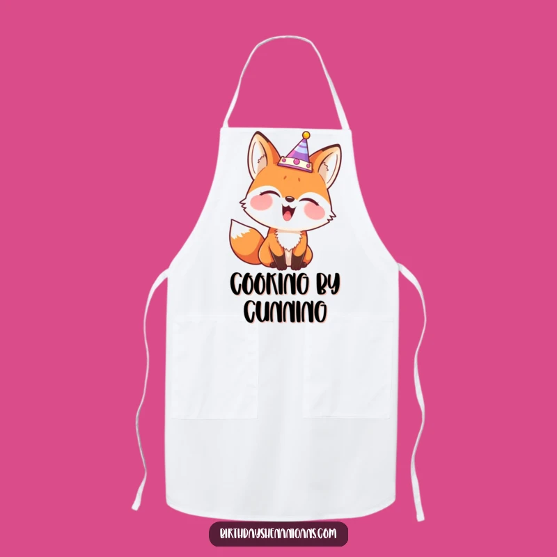 Funny Fox Party Crown Apron - Giggling Chef Gift