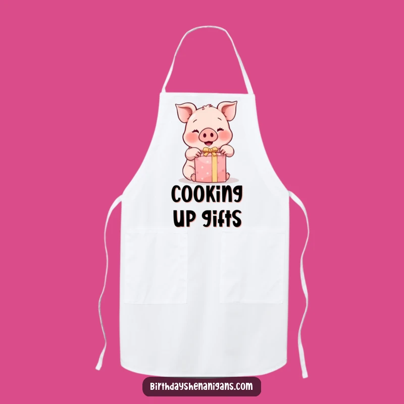 Funny Kawaii Pig Apron: Unwrap Deliciousness with This Hilarious Kitchen Wear!