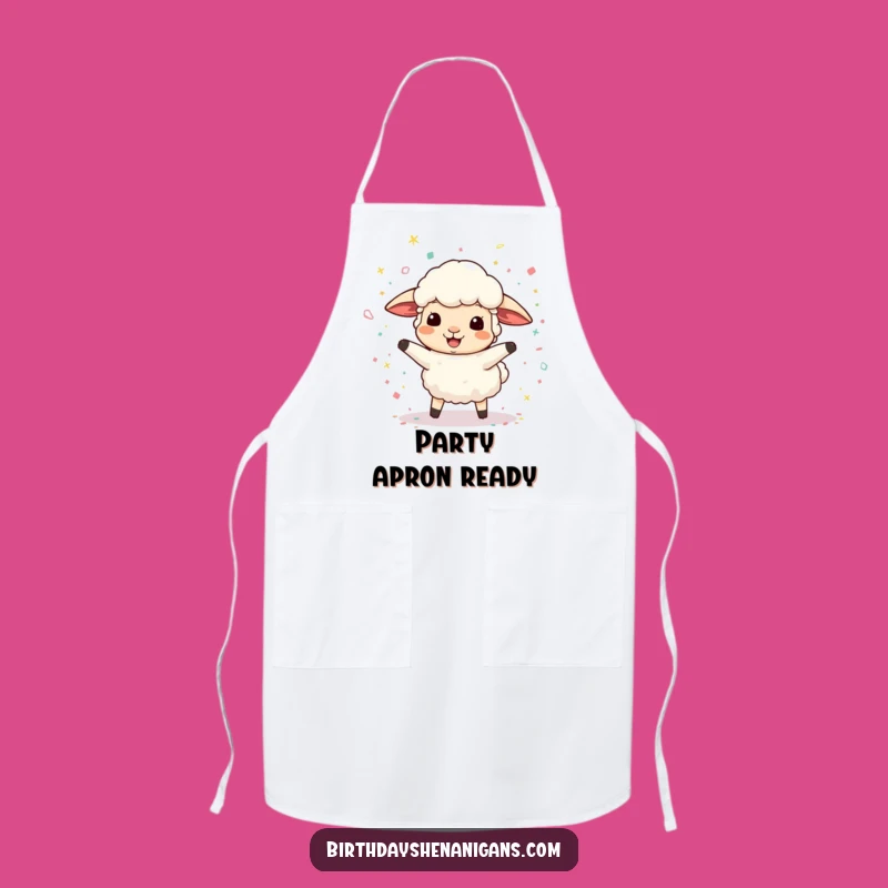 Funny Bouncing Sheep Confetti Apron: Cook Up Laughs with this Hilarious Chef!