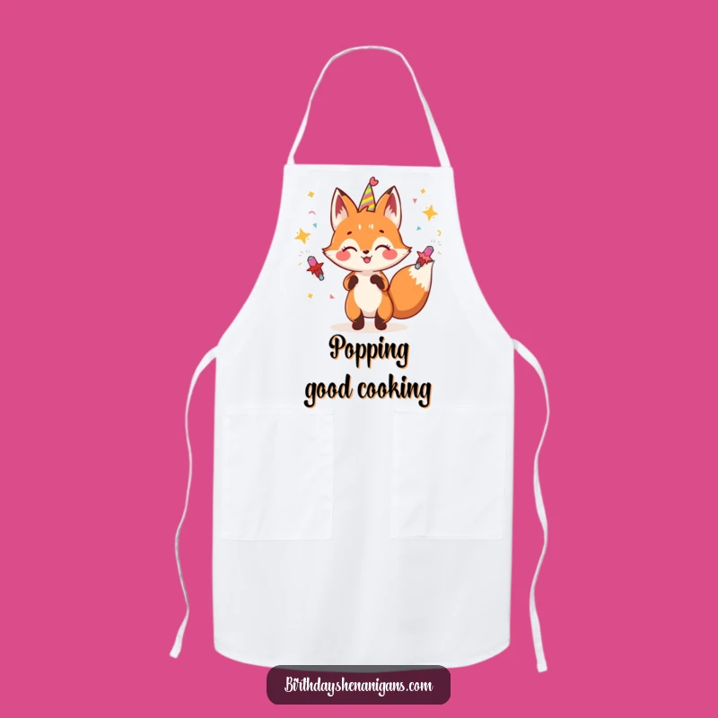 Funny Fox Juggling Apron: Cook Up Some Festive Fun!