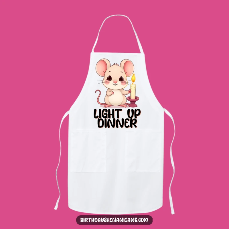 Funny Kawaii Mouse Baker Apron: Hilarious Gift for the Curious Cook
