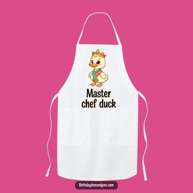 Funny Determined Duck Regal Apron: Lead the Kitchen with Authority