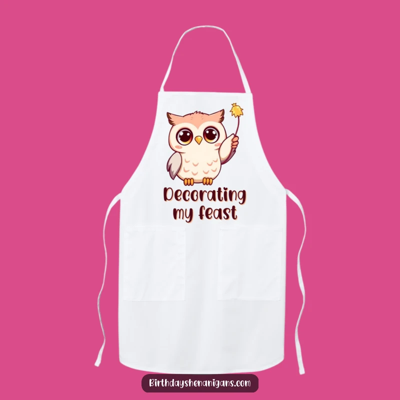 Party Prep Fun: Funny Kawaii Owl Apron