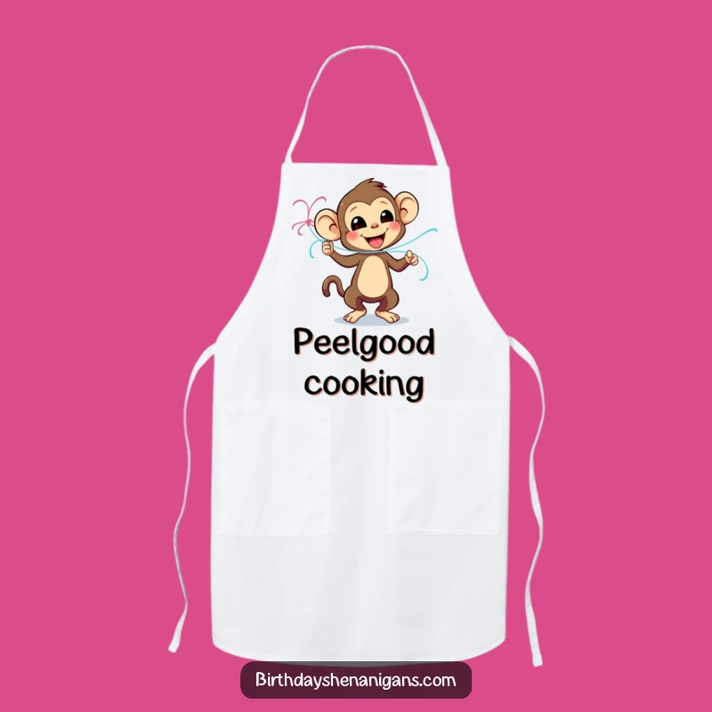 Funny Monkey Cooking Apron, Playful Dancer - Hilarious Kitchen Funny Gift