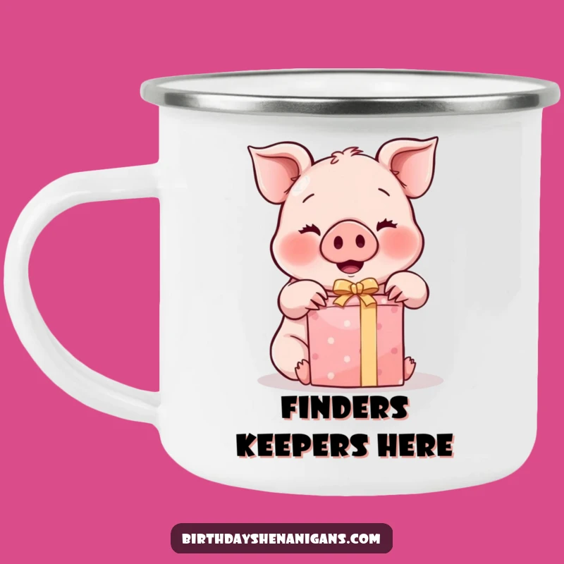 Adventure Ready Funny Kawaii Pig Camping Mug: Gift of Joyful Sips!