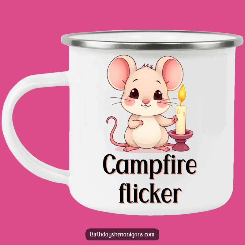Funny Kawaii Mouse Campfire Mug: Hilarious Gift for Cozy Outdoor Moments