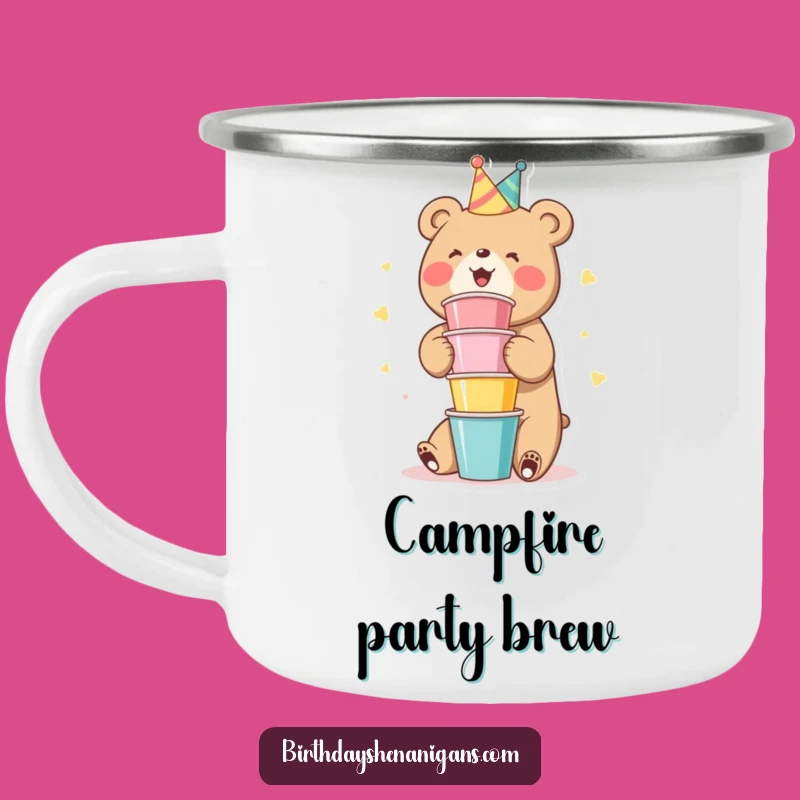 Funny Bear Party Cups Camping Mug: Celebrate Outdoors with This Hilarious Gift