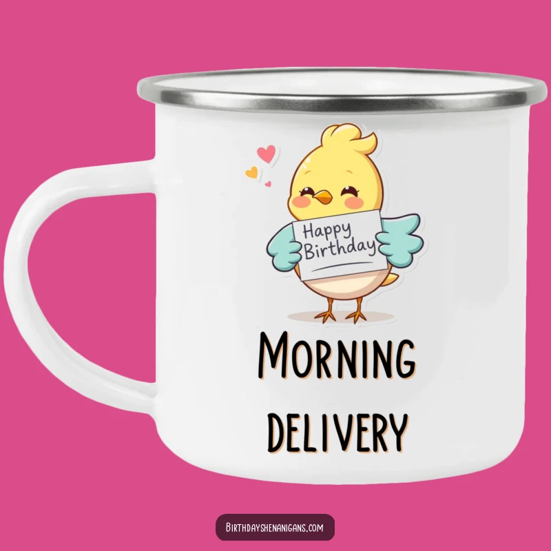 Funny Bird Birthday Camping Mug: Cheers for Your Special Day