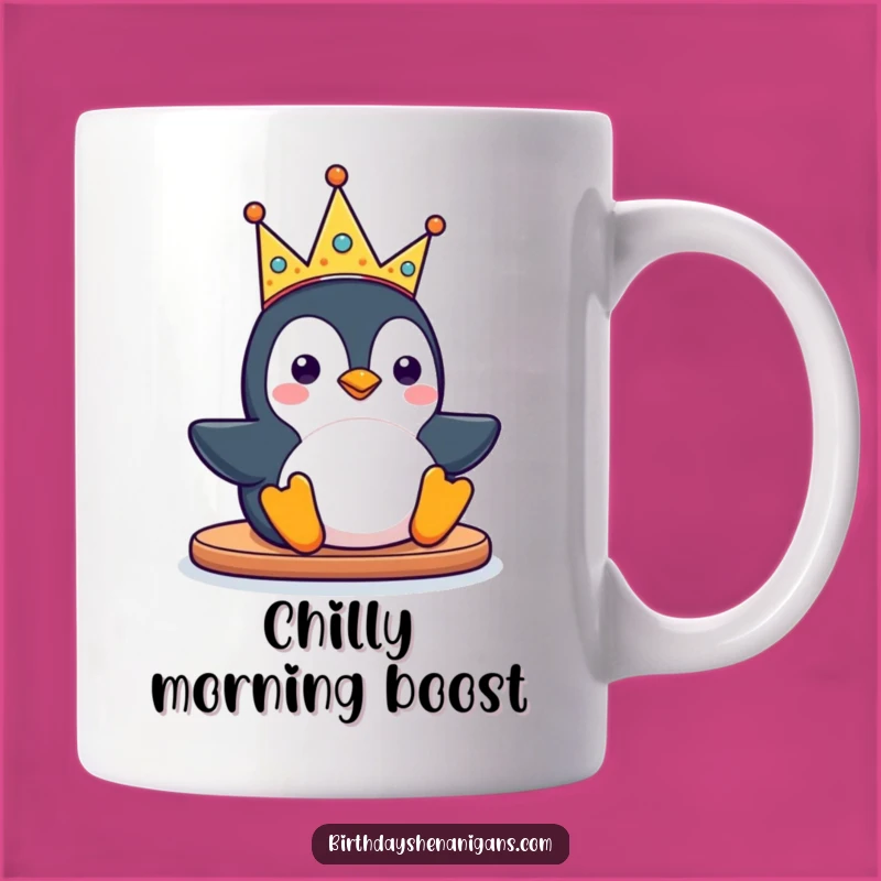 Funny Kawaii Penguin Mug: Sliding Crown Fun, a Hilarious and Cute Gift