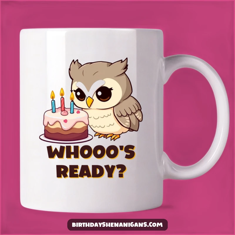 Funny Owl Birthday Cake Mug: Hilarious Curiosity for Your Coffee!