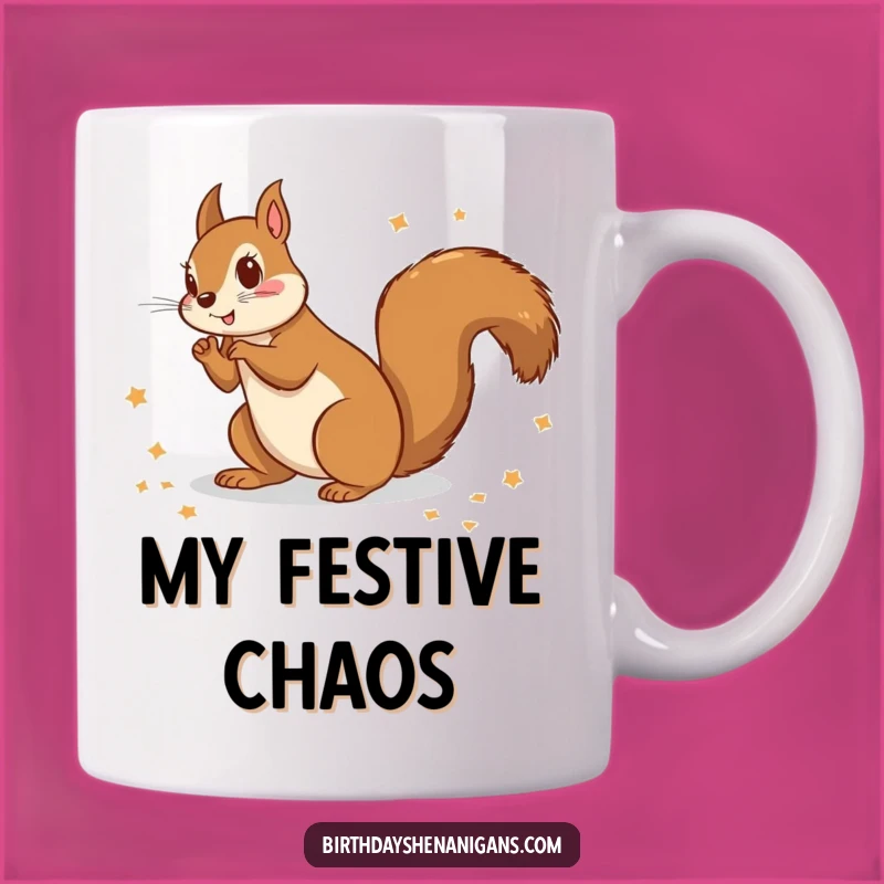 Funny Squirrel Gift Thief Mug: Hilarious Holiday Chaos For All