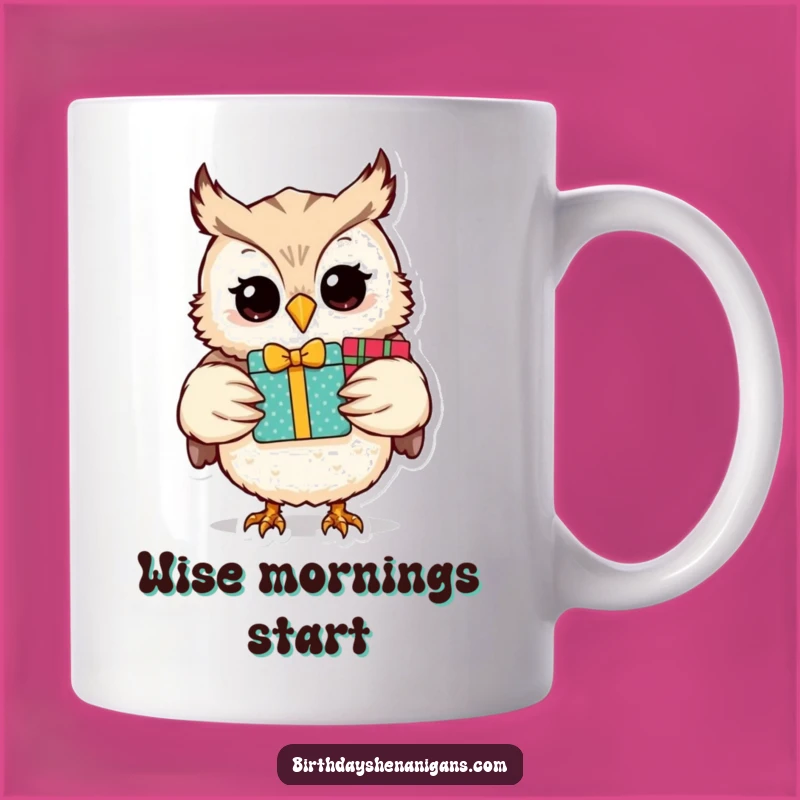 Funny Owl Presents Mug: A Hoot-ably Hilarious Gift for Gift Lovers