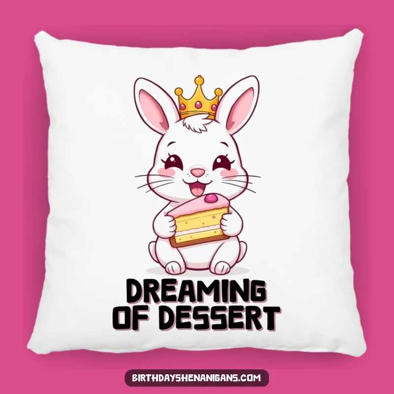Comfy Funny Rabbit Cake Pillow - Adorable Accent for Royal Rooms