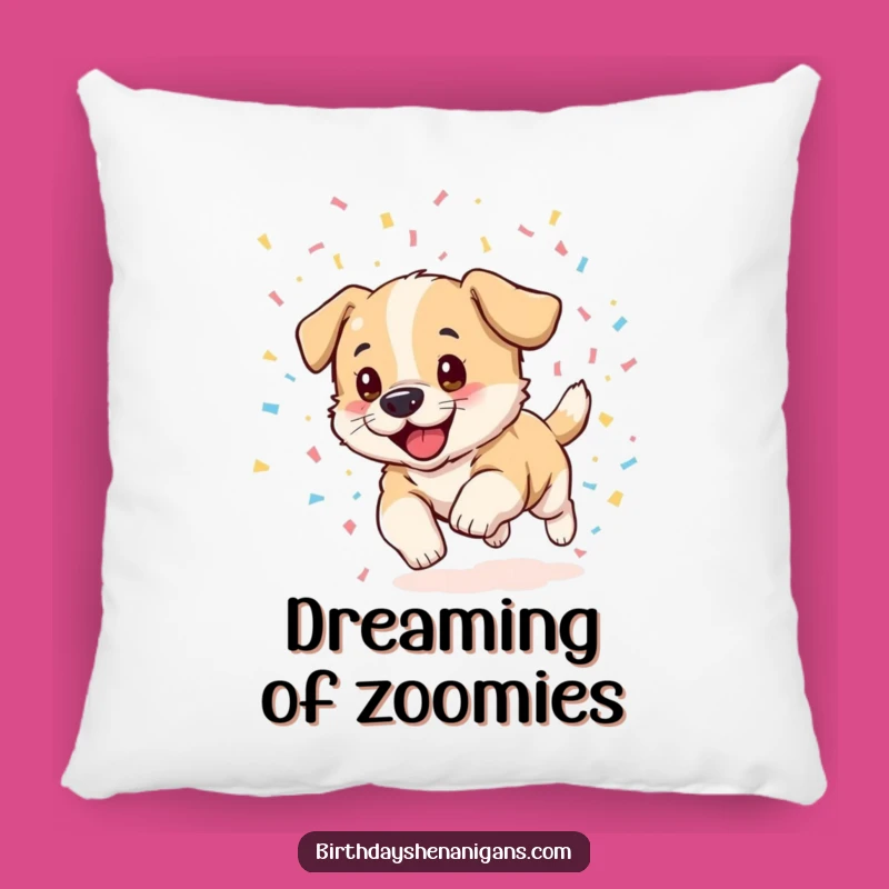 Comfy Funny Puppy Confetti Pillow - Adorable Accent for Playful Rooms