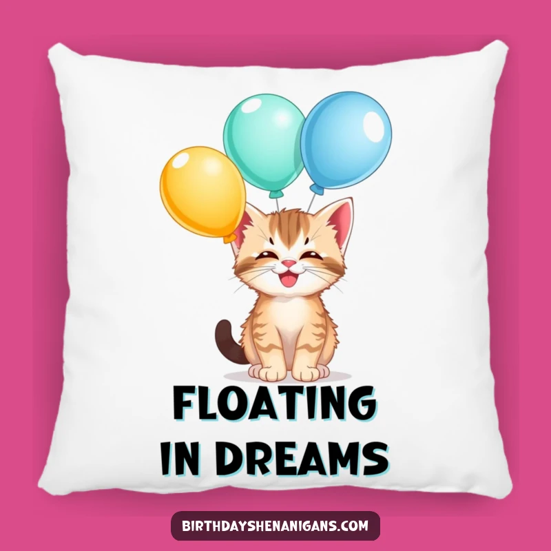 Comfy Funny Kitten Balloon Pillow - Adorable Accent for Playful Rooms