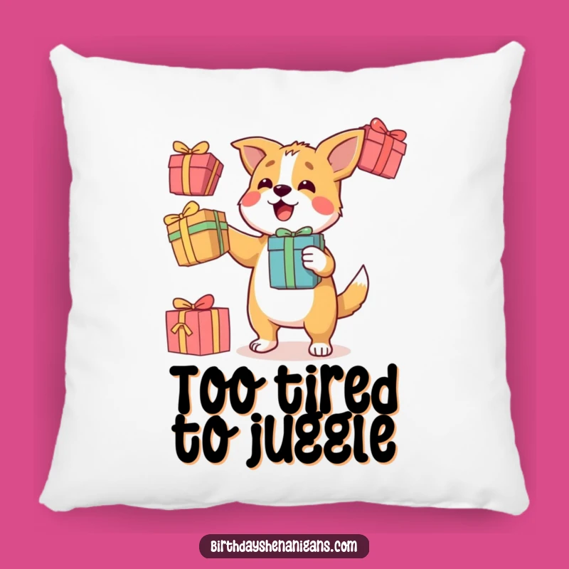 Funny Dog Juggling Pillow: Determined Character, Gifts, Comfy Fun