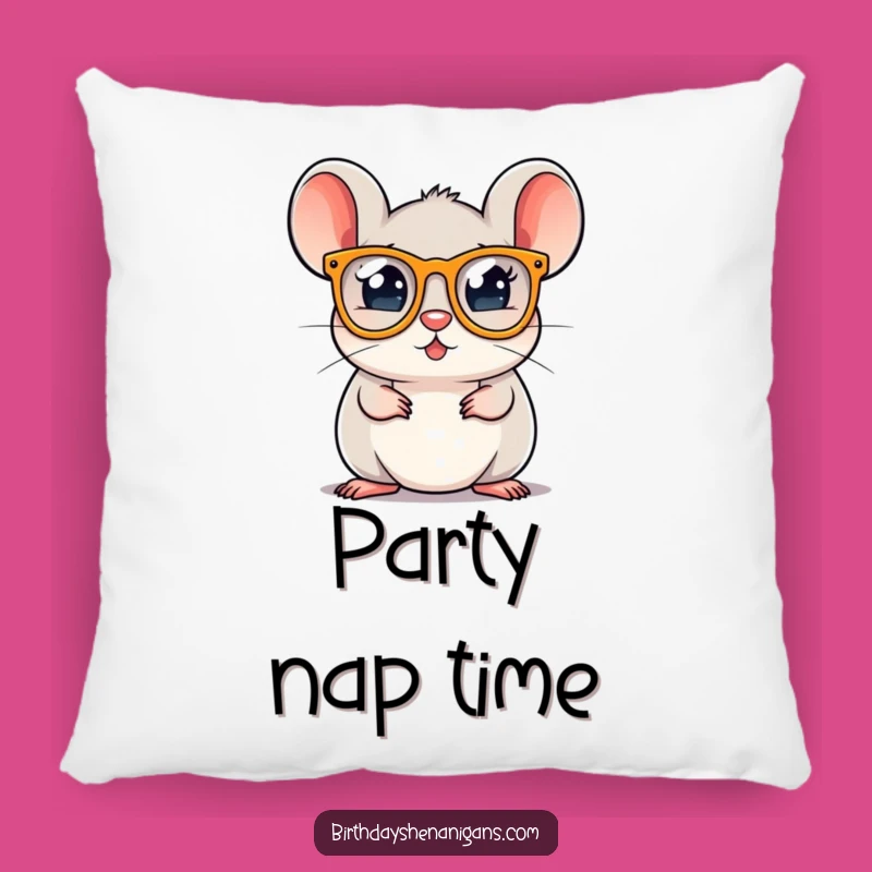Funny Mouse Party Pillow: Cuddle Up with Festive Cheer, Great Gift