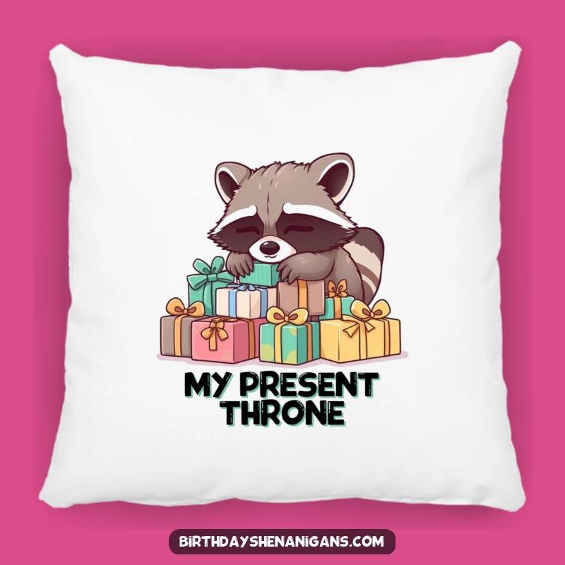 Funny Sleepy Raccoon Present Pillow: Ultimate Comfort for Nap Lovers