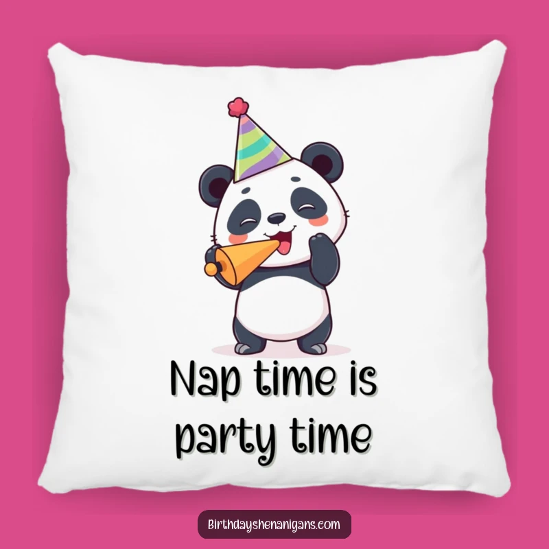 Comfy Funny Panda Party Pillow - Adorable Accent for Joyful Spaces