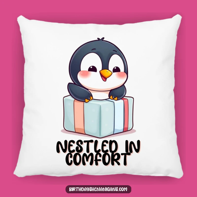 Comfy Funny Penguin Gift Pillow - Adorable Accent for Cozy Rooms