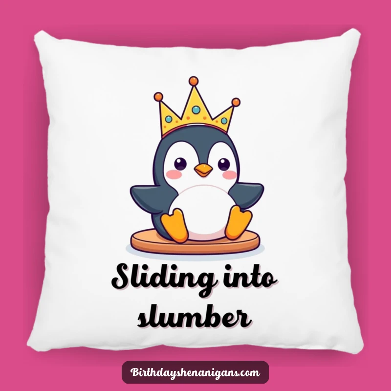 Funny Kawaii Penguin Pillow: Soft Sliding Cushion for Cozy Fun