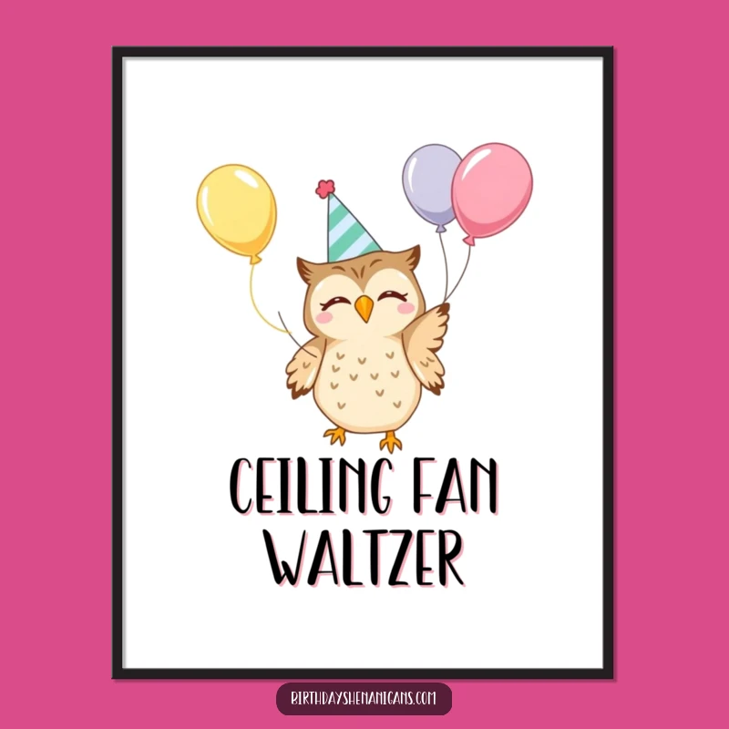 Funny Kawaii Owl Digital Art: Instant Hilarious Wall Decor Download!
