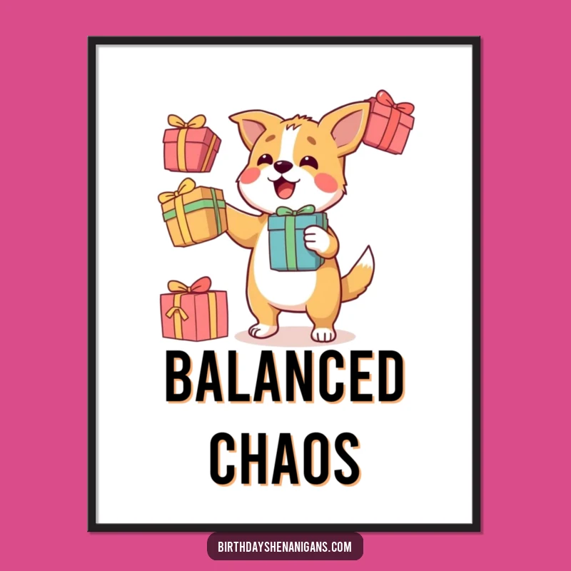 Funny Dog Juggling Digital Art: Determined Character, Gifts, Instant Art