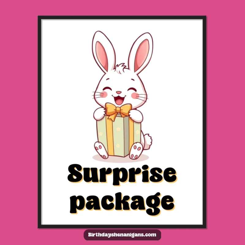 Funny Rabbit Gift Digital Art: Hilarious Printable for Joyful Decor