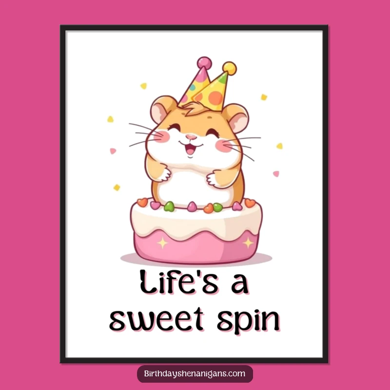 Instant Fun Decor: Funny Kawaii Hamster Art Print