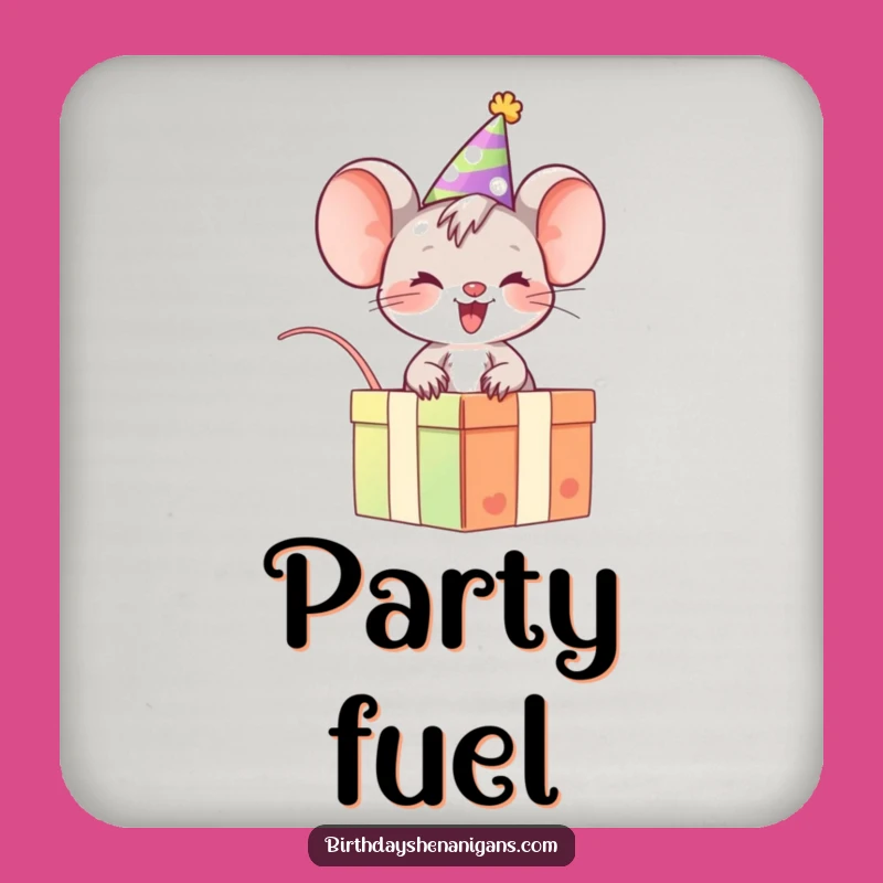 Funny Mouse Coaster Set: Giggling Party Gift, Protects Surfaces!