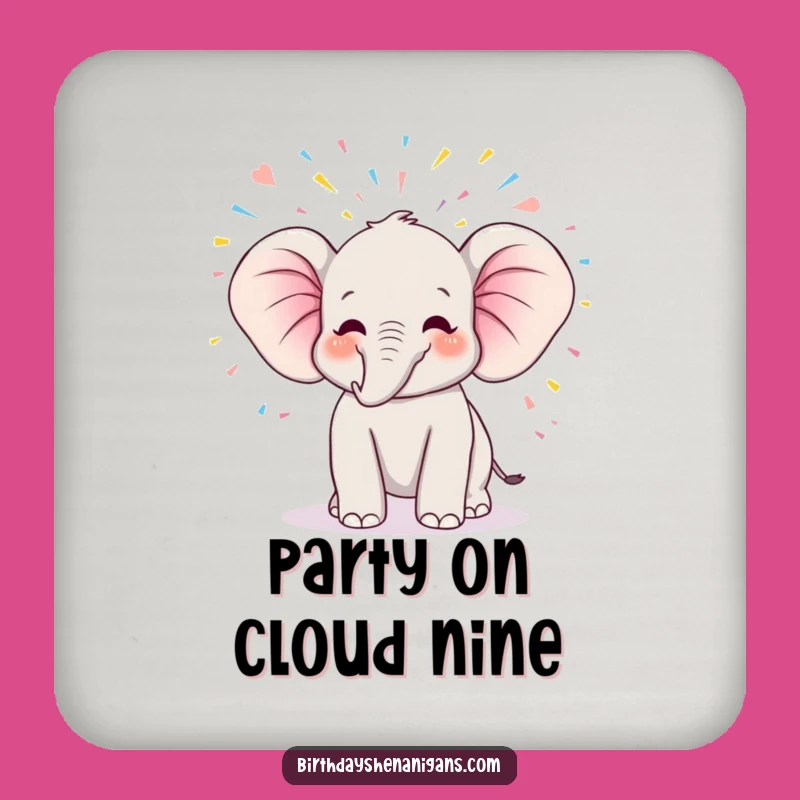 Funny Kawaii Elephant Coaster - Joyful Protection with Streamers