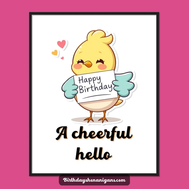 Funny Bird Birthday Poster: Add Festive Cheer to Your Walls