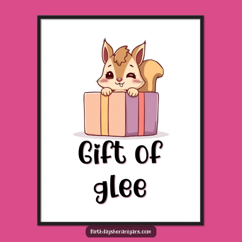 Funny Giggling Squirrel Poster: Bring Surprise and Humor to Your Walls Instantly