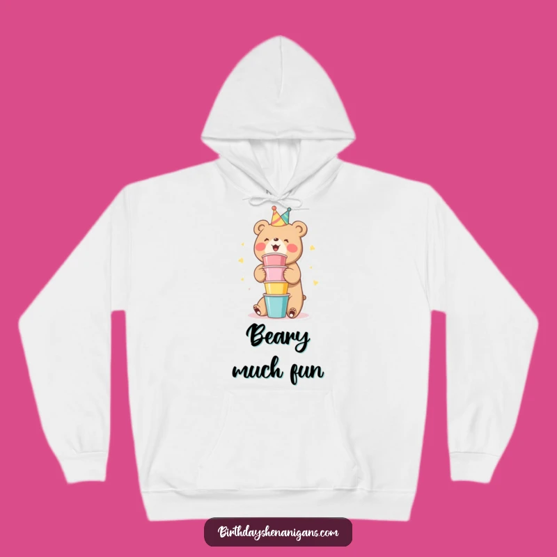 Cozy Funny Bear Party Cups Hoodie: Stay Warm with This Hilarious Gift