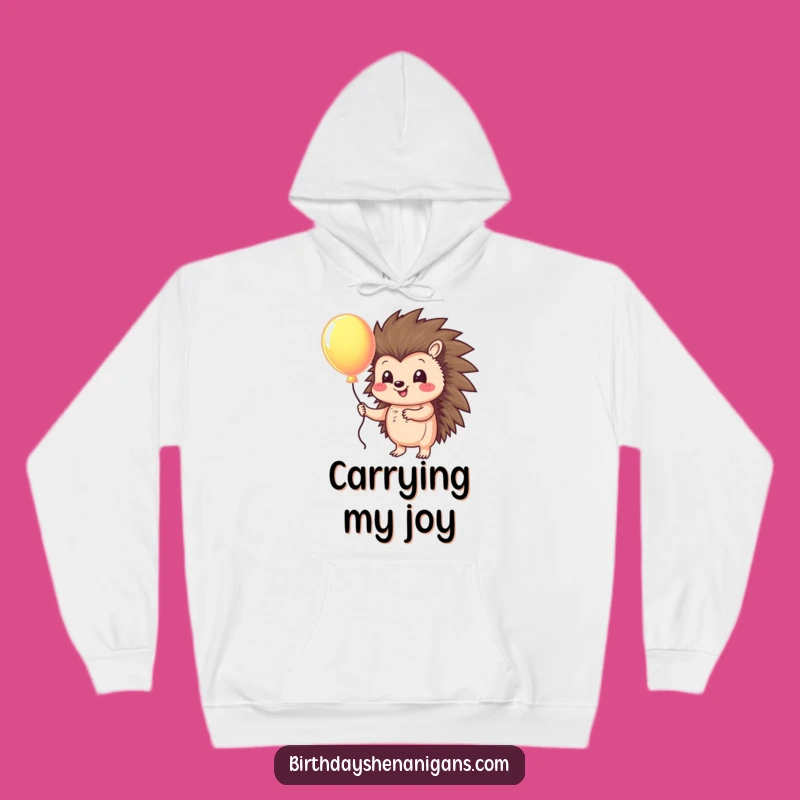 Funny Hedgehog Balloon Hoodie: Cozy Comfort Meets Hilarious Charm