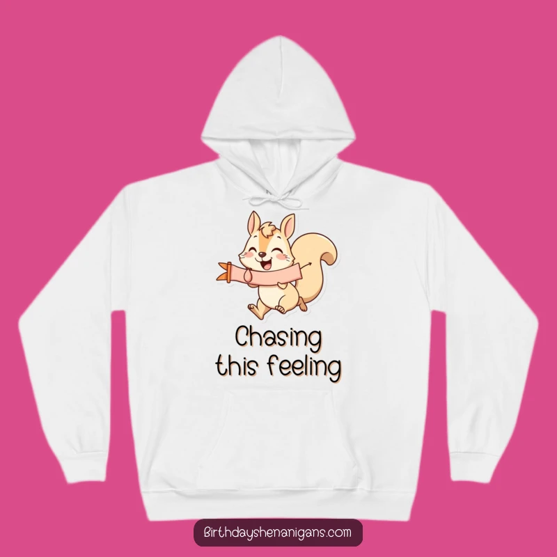 Funny Squirrel Banner Hoodie: Cozy Comfort with a Dash of Joyful Fun