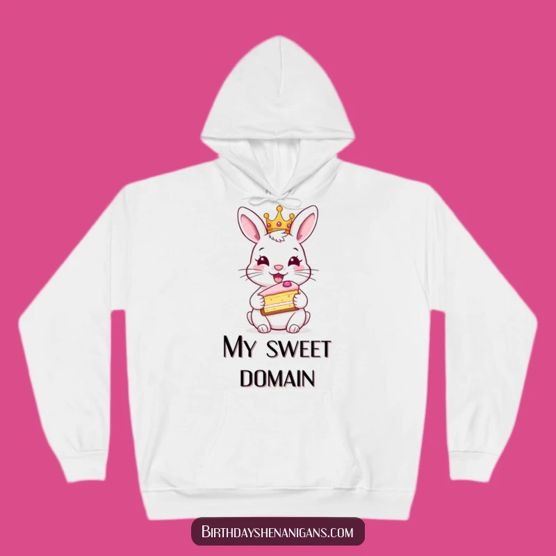 Cozy Funny Rabbit Cake Hoodie - Warm and Royal Celebration Wear