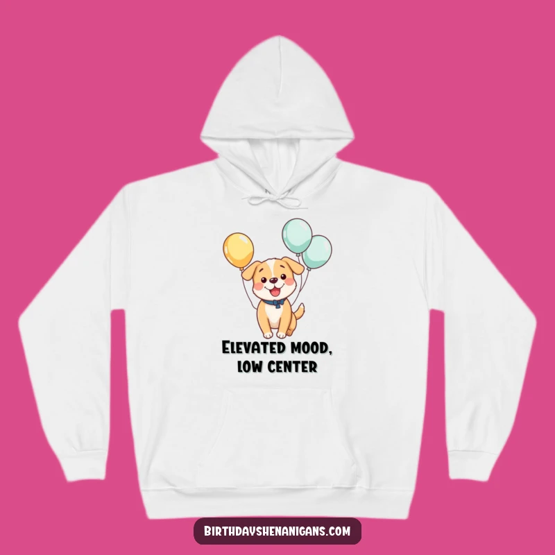 Cozy Funny Kawaii Dog Balloon Bounce Hoodie: Warmth and Laughter Guaranteed