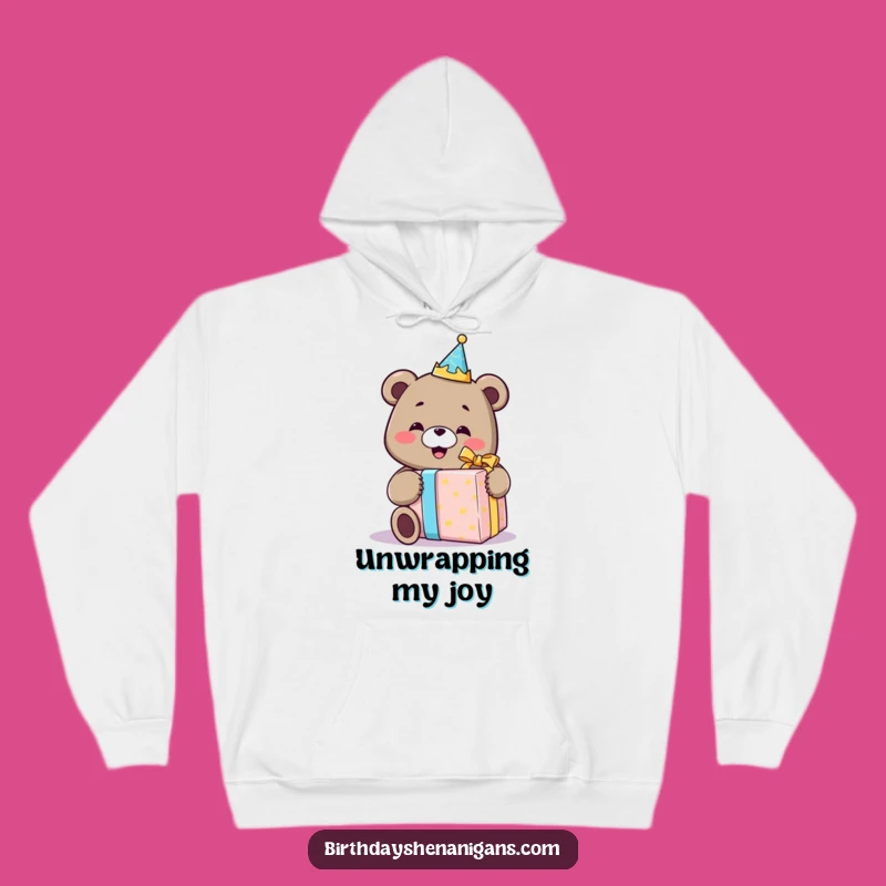 Funny Bear Birthday Crown Hoodie: Cozy & Joyful Gift Design, Your Perfect Funny Gift!