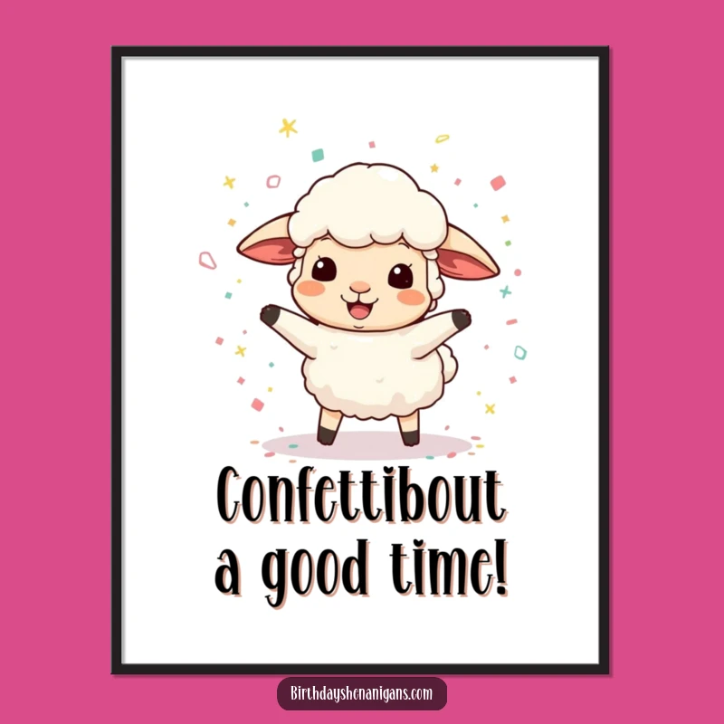 Free Printable Wall Art: Hilarious Bouncing Sheep Confetti for Quirky Home Decor