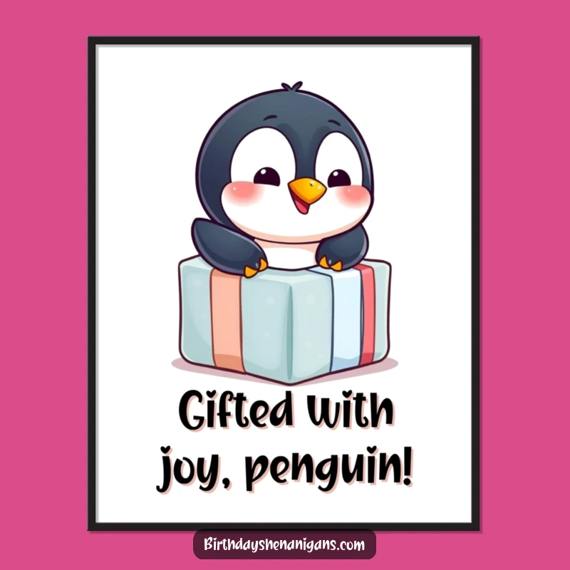 Free Printable Penguin Wall Art: Gift-Sliding Fun for Funny Downloadable Decor