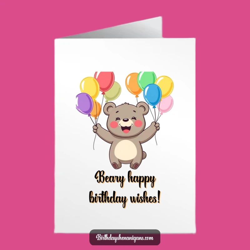Free Printable Birthday Card: Juggling Bear, Funny DIY Gift for Smiles