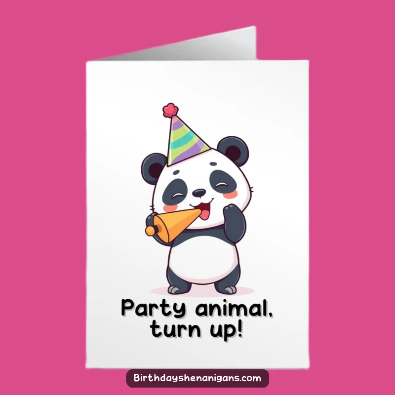 Free Printable Panda Birthday Card: Hilarious Noisemaker Joy for a Funny Downloadable Gift
