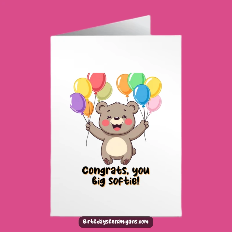 Free Printable Congrats Card: Juggling Bear Wins, Hilarious DIY Gift