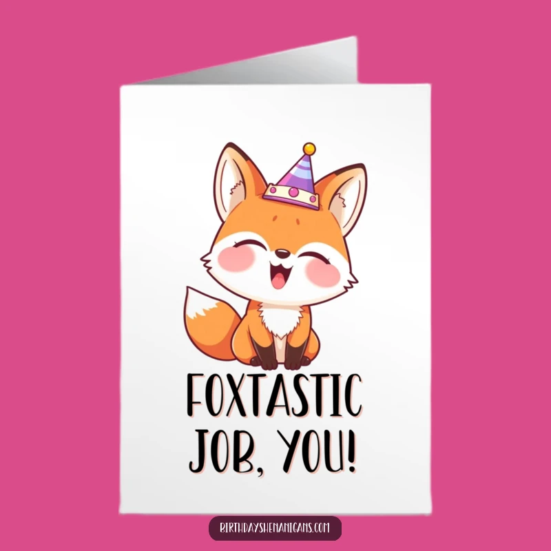 Free Printable Congrats Card: Askew Crown Fox, Hilarious DIY Gift
