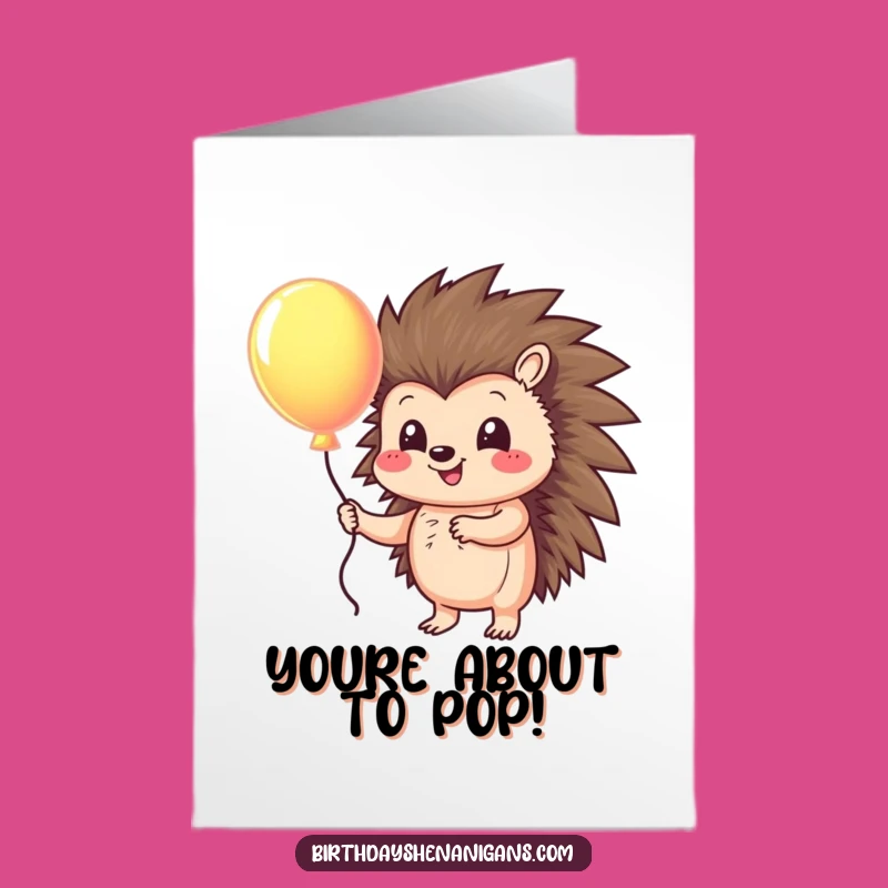Free Printable Congrats Card: Happy Hedgehog Balloon for Celebrating Success