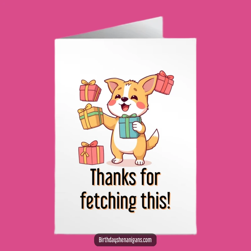 Free Printable Dog Thanks: Downloadable Funny Card for Showing Gratitude Gift
