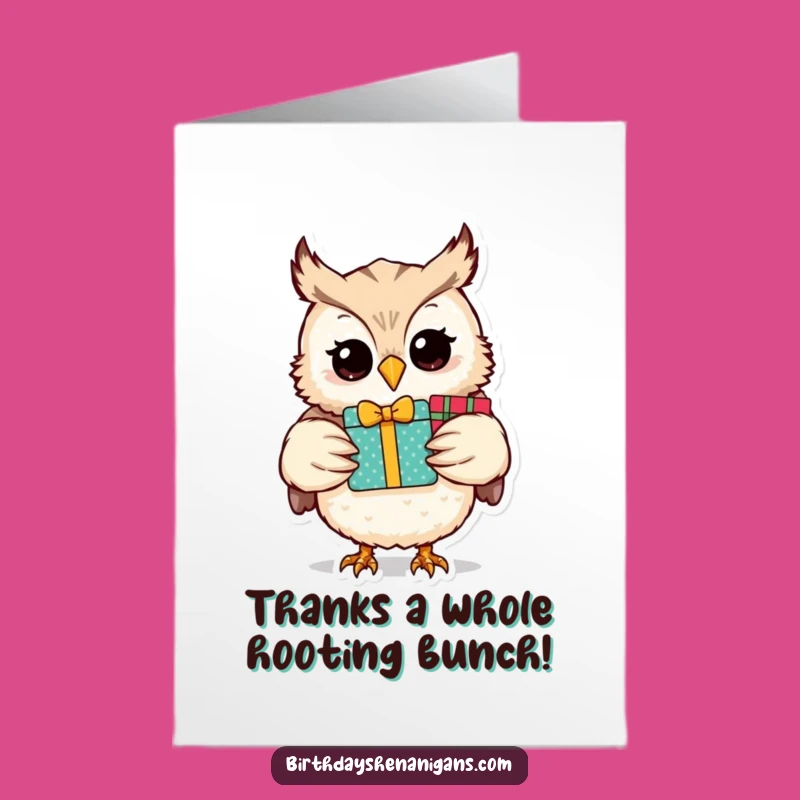 Free Printable Thank You Card: Grateful Owl Gift Card for a Heartfelt, Downloadable Gift