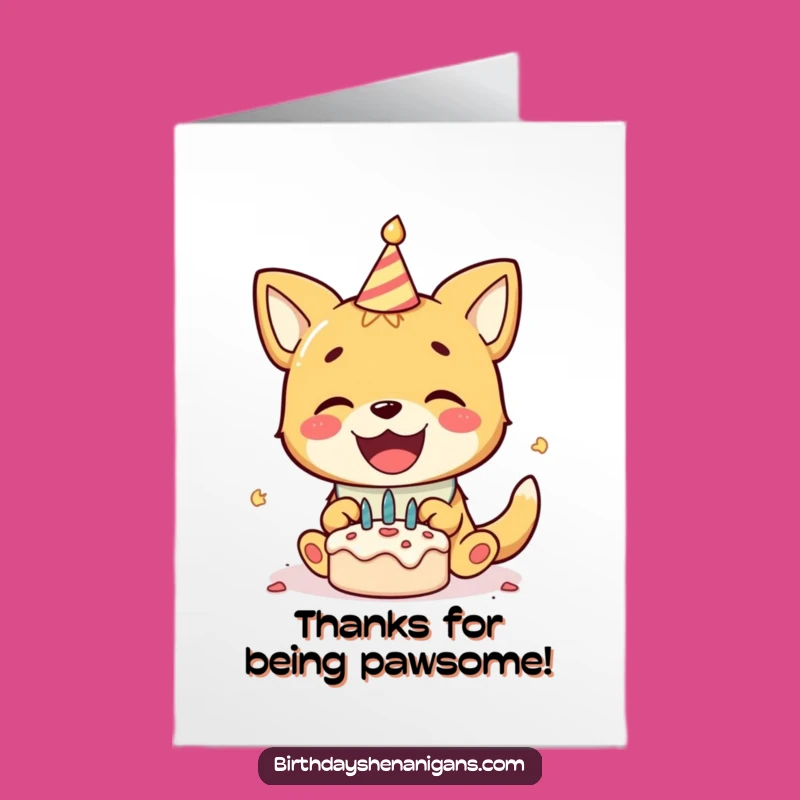 Free Printable Thank You Dog Card: Funny DIY Downloadable Gift for Any Occasion